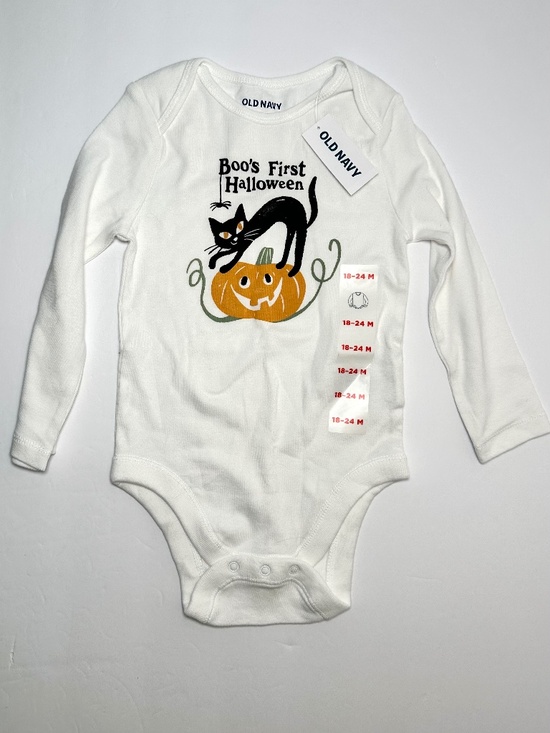 Old Navy Other - Old Navy Baby Bodysuit 18-24M NWT Boo’s First Halloween Long Sleeve